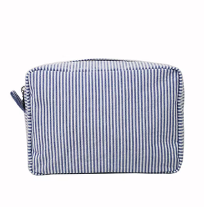 Bolsa de Cosméticos de Algodón a Rayas, Versátil, con Logotipo Personalizable, Gran Capacidad, Portátil, Unisex, Venta Caliente - Product Image 3