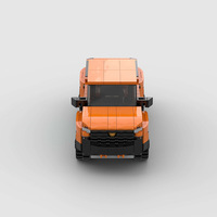 Compatible avec les briques de marque, petites particules, voiture de course, camion, MOC, assemblage éducatif, bricolage, jouet de construction en plastique ABS
