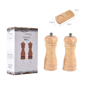 Broyeur pratique en chêne en acier inoxydable noyau en céramique manuel ensemble de base polyvalent moulin <span class=keywords><strong>bouteille</strong></span> d'assaisonnement - Product Image 3