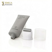 Tube applicateur de massage en plastique personnalisé de 80 ml avec bouchon à vis et bille roulante, tubes vides pour emballage de soins de la peau, sérum pour le corps et lifting du cou