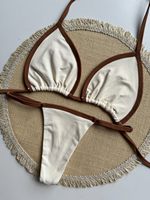 Fabrikant van hoogwaardige op maat gemaakte hardware design dames Braziliaanse kleurrijke badpak bikini set string tanga badkleding voor vrouwen