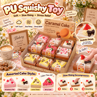 Jouet anti-stress en PU souple en forme de gâteau triangulaire de 7 cm, à remontée lente et réaliste, vente en gros
