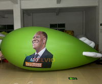 Avion géant flottant personnalisé, dirigeable gonflable en PVC, publicité, dirigeable gonflable, ballon à hélium avec impression de logo pour le ciel
