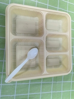Ensemble de couverts jetables compostables Cuillères jetables blanches longues personnalisées Cuillère de la série G de 6 pouces Cuillère à crème glacée