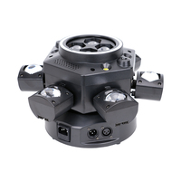 LEAHUA 150W 10x10W RGBW Bee Eyes 6 têtes mobiles à effets laser RGB et stroboscopiques pour DJ, discothèque, soirée, KTV, boîte de nuit
