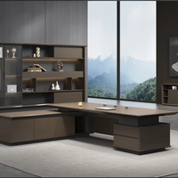 Bureau de direction moderne, mobilier de bureau, poste de travail, bureau de luxe pour manager, patron, bureau en forme de L, bureau de direction OEM