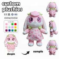 Poupées en peluche personnalisées, mini poupée fille à un œil, personnage de bande dessinée, marchandises de convention, porte-clés en peluche vinyle personnalisé