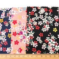 Tissu en popeline de coton imprimé numériquement, motif floral Sakura frais pour textiles de maison