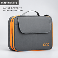 Sac Organisateur Électronique Double Couche Grande Capacité Prêt à Expédier, Étui Portable pour Câbles de Voyage, Logo Personnalisé OEM