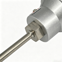Capteur de température PT100 RTD 0-200 ℃   Tube télescopique à tête large KNC avec sortie de classe 4-20 mA pour conduite industrielle CVC