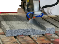 Máquina de Corte y Fresado de Piedra con Puente CNC de 5 Ejes HuaLong Machinery HKNC-650, Sierra de Puente con Enrutador y Elevador de Vacío