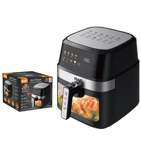 RAF R.5343 8.0L Air Fryer 1350W Kontrol Sentuh Digital Sirkulasi Udara 360° Keranjang Jendela Mudah Dibersihkan untuk Memasak dan Memanggang di Rumah