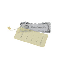 Étiquettes volantes de vêtements d'impression UV transparente Étiquettes volantes Étiquettes de vêtement en aluminium en carton