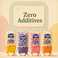 Biscuits fruités Aimo, poudre de protéines, probiotiques, collation saine pour enfants, goût sucré, texture semi-molle, carrés, sachet de 16 g