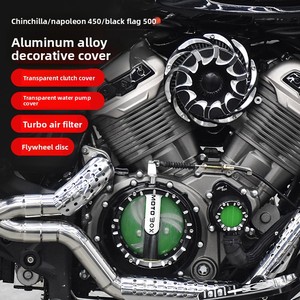 Coperchio Frizione Trasparente Modificato, Filtro Aria e Coperchio Pompa Acqua Motore per Benda Black Flag 500/950 e Chinchilla Napoleon 450 - Product Image 1