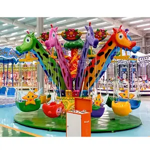 Parque de Atracciones de dibujos animados, equipo de Parque de Atracciones giratorio, silla voladora con Columpio de jirafa, en venta