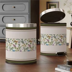 <span class=keywords><strong>Cubo</strong></span> de <span class=keywords><strong>basura</strong></span> de cuero grande de 10L estilo americano de mediados de siglo, <span class=keywords><strong>cubo</strong></span> sanitario de lujo con parte superior abierta para dormitorio y sala de estar - Product Image 1
