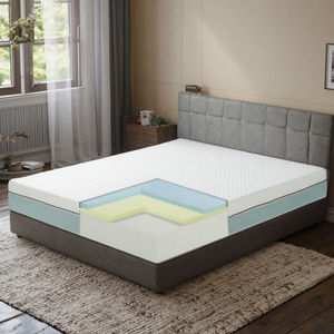 <span class=keywords><strong>Matelas</strong></span> Queen King à mémoire de forme en gel viscoélastique de luxe de 25 <span class=keywords><strong>cm</strong></span> de <span class=keywords><strong>hauteur</strong></span> et <span class=keywords><strong>10</strong></span> pouces, <span class=keywords><strong>matelas</strong></span> en mousse haute densité pour bien dormir en latex, rouleau dans une boîte - Product Image 1
