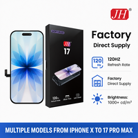 Écran de téléphone portable OLED souple JH en gros pour assemblage IC, remplacement d'écrans OLED pour iPhone 17