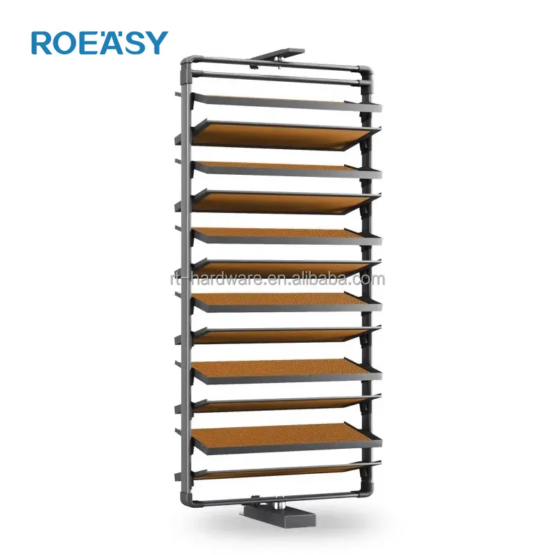 ROEASY Étagère rotative à chaussures en alliage d'aluminium 12 couches Étagère à chaussures rotative à 360 degrés pour armoire