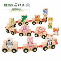 Jouets éducatifs en bois Montessori, train à chiffres, bois de hêtre certifié FSC, apprentissage sensoriel |   Jouets éducatifs Montessori