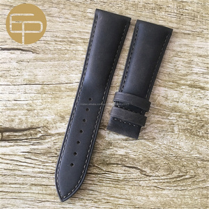 Durevoli di alta qualità dell'annata crazy-cavallo <span class=keywords><strong>grigio</strong></span> in vera <span class=keywords><strong>pelle</strong></span> di vitello <span class=keywords><strong>cinturino</strong></span> di vigilanza con imbottitura - Product Image 1