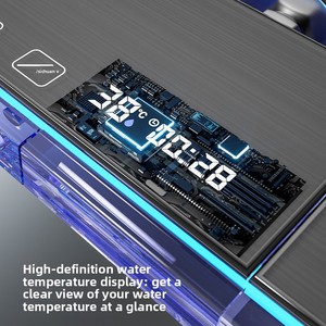 <span class=keywords><strong>Colonne</strong></span> <span class=keywords><strong>de</strong></span> <span class=keywords><strong>douche</strong></span> <span class=keywords><strong>thermostatique</strong></span> pressurisée en <span class=keywords><strong>cuivre</strong></span> gris anthracite avec affichage numérique LED <span class=keywords><strong>de</strong></span> la température, style minimaliste moderne pour hôtels et villas - Product Image 1