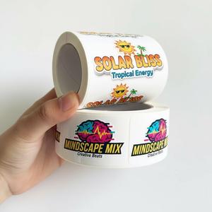 Vente en gros d'étiquette de produit personnalisée Impression de logo d'entreprise Rouleau d'étiquettes d'emballage en feuille <span class=keywords><strong>autocollante</strong></span> Étiquettes de vin pour bouteilles - Product Image 3