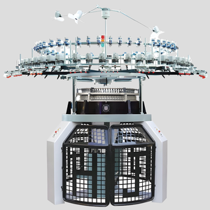 Máquina de tejer circular computarizada de punto sencillo de pelo alto para textiles, estilo de tejido por urdimbre, con componente de motor de alta potencia y vídeo. - Product Image 1