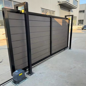 Porte coulissante automatique en acier WPC personnalisable, porte principale lourde, télécommande, portail d'allée avec moteur - Product Image 2