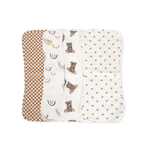 ผ้ากันเปื้อนสำหรับเด็ก6ชั้นผ้ามัสลินที่สามารถระบายอากาศได้ดีน้ำหนักเบาสำหรับทารกใช้ในชีวิตประจำวัน - Product Image 1