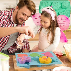 6-khoang Silicone khuôn mẫu cho xà phòng làm chuồn chuồn bướm bọ rùa hình dạng cho DIY Baking và bánh công cụ - Product Image 6