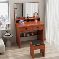 Vente directe d'usine - Table de toilette avec miroir et tiroirs en MDF de 60 cm, avec certificat CE, pour chambre à coucher
