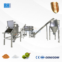 Ligne de production de mélange et de séchage de poudre sans poussière RH, mélangeur à ruban horizontal 500L 1000L 2000L