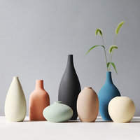 Morandi Ornements Petit Vase En Céramique Scandinave Fleurs Séchées Maison Chambre Bureau Arrangement De Fleurs Salon Décoration