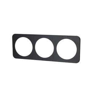 Placca da parete in alluminio nero con 3 chiavi, ideale per impianti elettrici e design moderno per interni. - Product Image 1