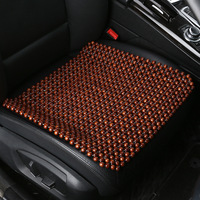 Coussin de siège auto en perles de bois naturel, tapis rafraîchissant d'été respirant pour siège individuel, universel quatre saisons, ensemble de trois pièces pour voiture