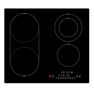 Table <span class=keywords><strong>de</strong></span> cuisson <span class=keywords><strong>vitrocéramique</strong></span> encastrable 4 zones 7200W, zone ovale extensible, commande tactile, minuterie, verrouillage enfant, compatible avec tous les ustensiles <span class=keywords><strong>de</strong></span> cuisson, 60cm - Product Image 3