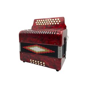 Acordeón Diatónico Profesional SEASOUND OEM con 31 Botones y 12 Bajos, Instrumento Acordeón de Botones Rojos Económico JB3112A Hecho de Madera - Product Image 5