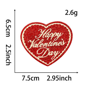 Parches Termoadhesivos con Tema de San Valentín, Parches Bordados con Lentejuelas de <span class=keywords><strong>Labios</strong></span> de Amor XOXO para Chaquetas - Product Image 4