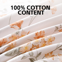 Vente en gros de draps de lit en coton 100% personnalisés avec des fleurs, ensemble de literie 4 pièces, taille twin, taille queen, taille full, super doux
