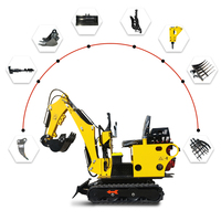 EXPÉDITION GRATUITE Pelle CE EPA Super petite 0,8 tonne 1 tonne Mini machine d'excavatrice agricole