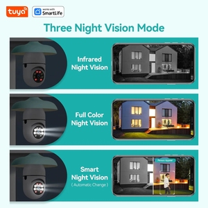 Caméra de sécurité WiFi E27 4MP CMOS Tuya Smart Home 2.4G avec vision nocturne, audio bidirectionnel et détection de mouvement mobile - Product Image 5