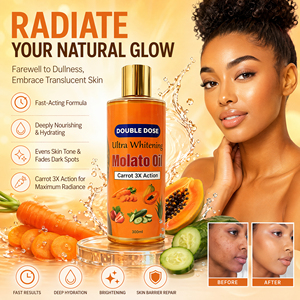 Aceite Esencial Corporal Blanqueador Ultra Doble Dosis a Granel con Aceite Orgánico de Molato, Zanahoria, Papaya y Vitamina C para una Acción <span class=keywords><strong>3X</strong></span> más Potente en el Aclaramiento de la Piel - Product Image 3