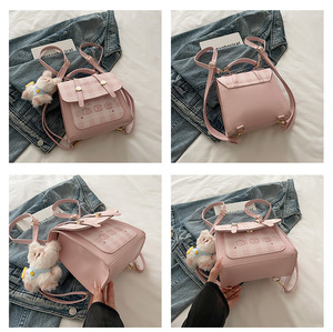 Checkerboard PU Leather <strong>Backpack</strong> for <strong>Women</strong> Luxury <strong>Small</strong> Knapsack Trendy Versatile Minimalist Daypack Zipper Closure Soft Handle - Product Image 6