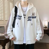 Veste pull unisexe en coton tissé 100 % pour étudiants, collection automne, avec poche, anti-plis et coupe-vent