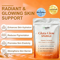 Poudre de glutathion et d'acide hyaluronique OEM pour blanchir et éclaircir la peau, hydratant, complément alimentaire, marque privée, usine GMP, en vrac