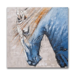<span class=keywords><strong>Peinture</strong></span> <span class=keywords><strong>à</strong></span> <span class=keywords><strong>l</strong></span>'<span class=keywords><strong>huile</strong></span> abstraite moderne sur toile, portrait d'animal, œuvre d'art personnalisée cheval, décoration texturée pour la maison, vente en gros pour hôtels - Product Image 3