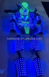ชุดหุ่นยนต์ LED ชุดวอล์คเกอร์เสาไฟ LED ชุดสูทสำหรับผู้ใหญ่นักเต้นบนเวที<span class=keywords><strong>ขา</strong></span>ผู้ใหญ่สวมเป็นหุ่นยนต์ LED - Product Image 2