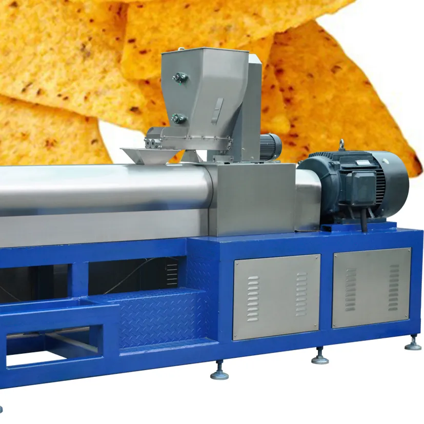 High quality and best price fried doritos / tortilla / nacho bugles chips snack food making machine